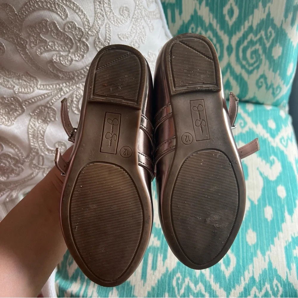 Jessica Simpson Rose Gold Mary Jane Little Girls Shoes - Picture 4 of 5
